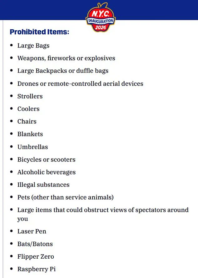 Public Block Party, Restricted Items: The Inauguration's Prohibited List Sparks Debate on Access and Freedom