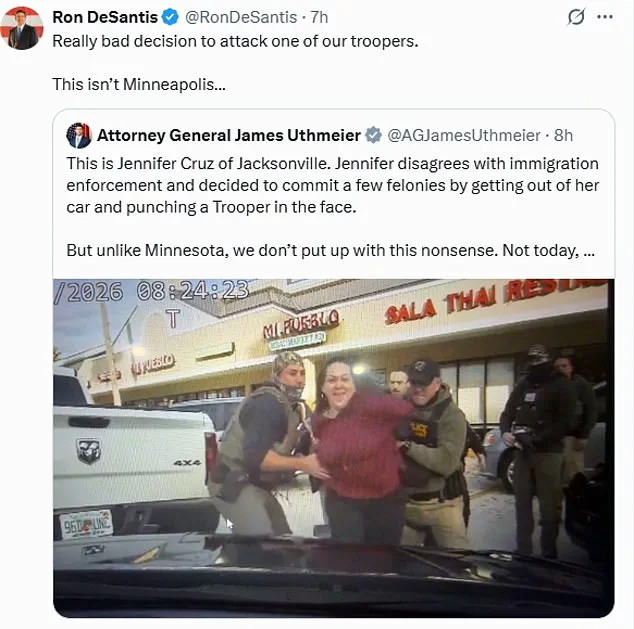 Florida Woman Arrested for Assaulting State Trooper During Anti-ICE Protest