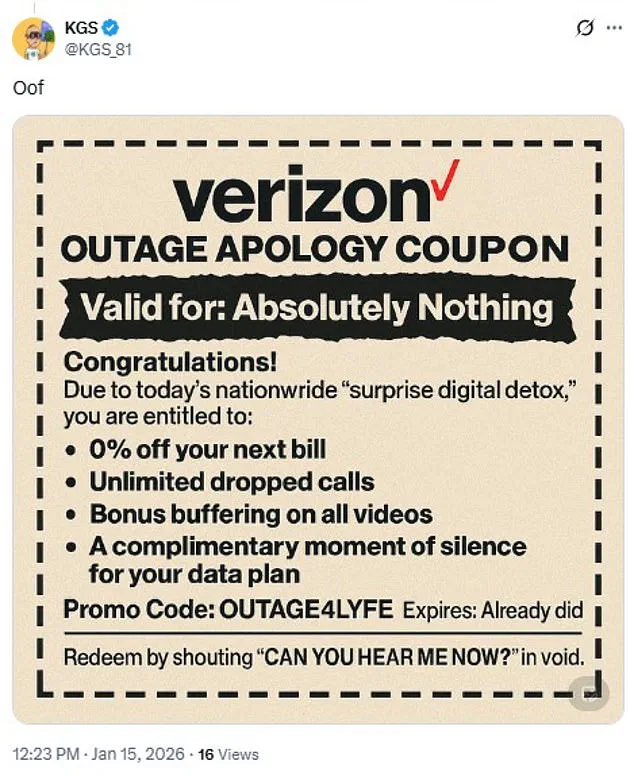 Verizon Rushes to Compensate Customers with $20 Credit Amid Massive Network Outage