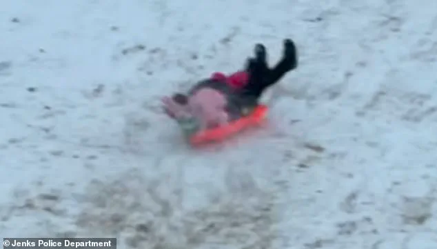 Unintended Chaos: Oklahoma Officer Accidentally Collides With Child During Snow Day – Video Released