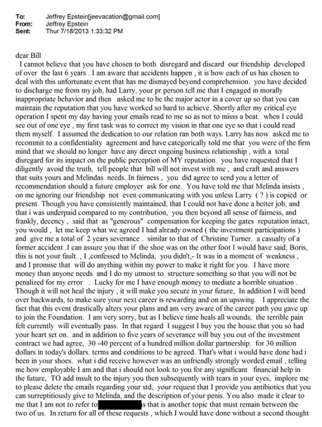 DOJ Releases New Documents Alleging Bill Gates' Ethical Misconduct in Epstein Friendship