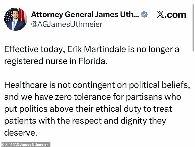 Florida Nurse Loses License Over Refusal to Provide Anesthesia to MAGA-Linked Individuals, Sparking Ethical Debate