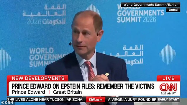 Prince Edward Publicly Addresses Epstein Scandal for First Time, Calls for Remembering Victims