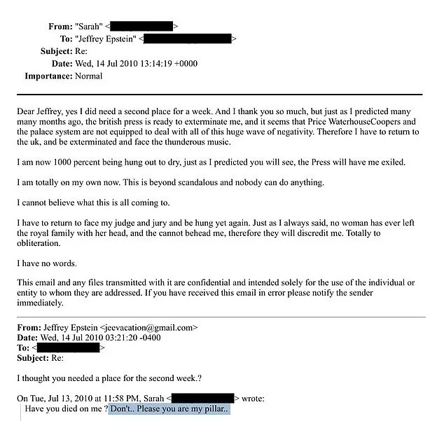 Sarah Ferguson's Emails to Epstein Reveal Royal Family Conspiracy and Financial Desperation