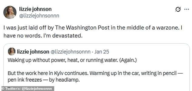 Washington Post Journalist Laid Off in Ukraine War Zone as Report Goes Viral