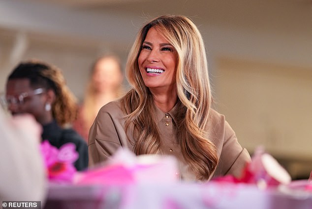 Melania Trump Spends Valentine's Day Crafting with Sick Children at Bethesda Facility