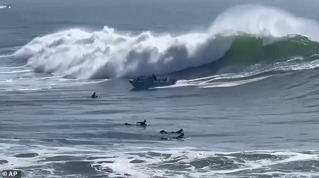 Heroic Surfers Save Family After Speedboat Capsizes in 12-Foot Wave