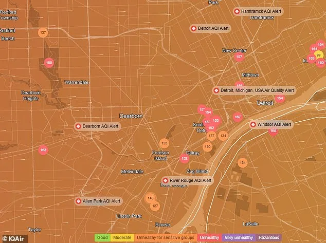 Toxic Air Crisis Grips Michigan and Great Lakes Region as PM2.5 Levels Soar