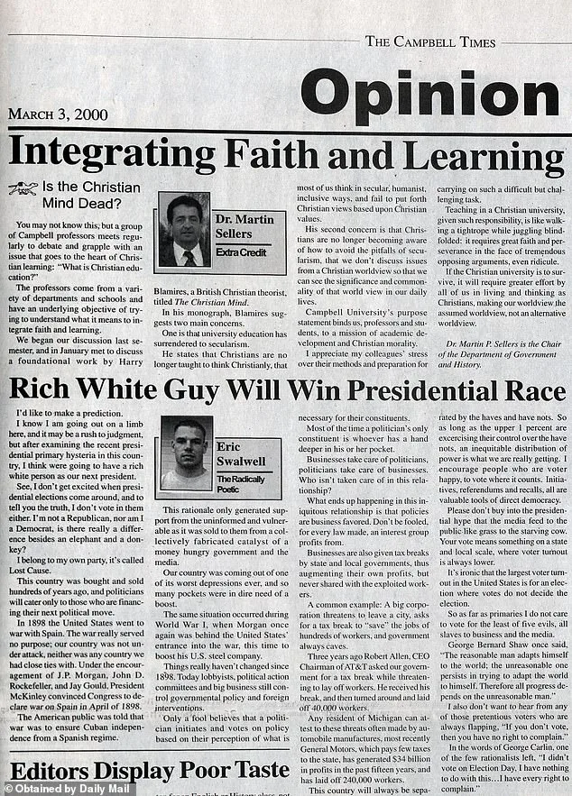 Revealed: Eric Swalwell's Youthful Writings Challenge His Political Persona