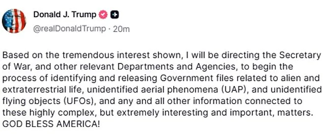 Trump's UFO Disclosure Links to Baba Vanga's 2026 Prophecy
