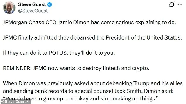 JPMorgan Chase Faces Legal and Political Fallout Over Closure of Donald Trump's Accounts