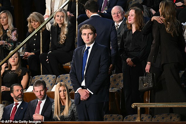 Barron Trump's Blue Tie at SOTU Raises Questions About His Political Views