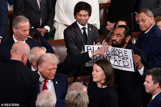 Texas Democrat Al Green Ejected from State of the Union After Protesting Trump's AI Video Mocking Obamas