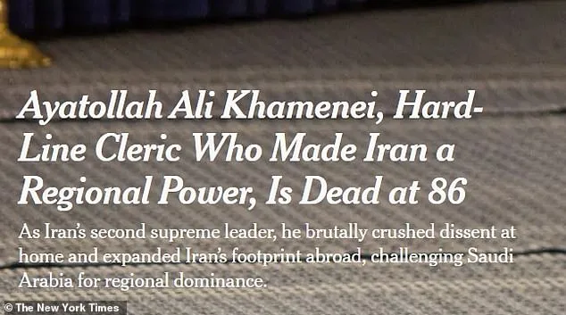 New York Times Faces Firestorm Over 'Soft' Headline on Khamenei's Death
