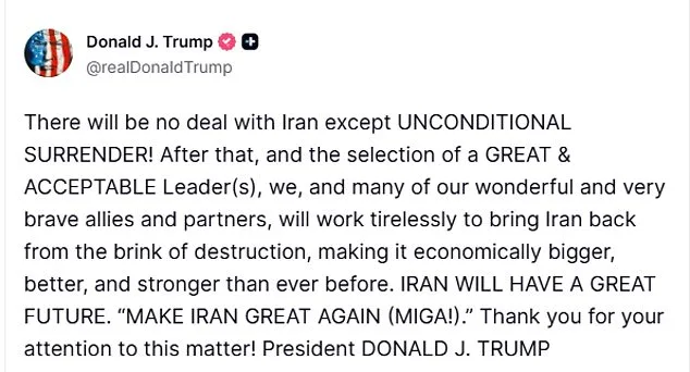 Trump Issues Ultimatum for Iran's 'Unconditional Surrender' as War Enters Seventh Day