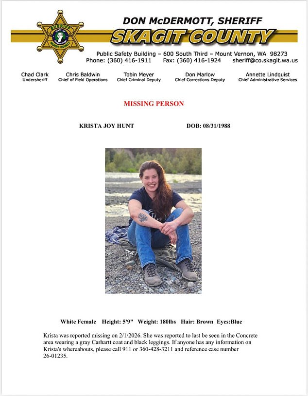 Shocking Discovery in Skagit River: Remains of Krista Hunt Found in Ex-Boyfriend's Car Amid Domestic Abuse Claims