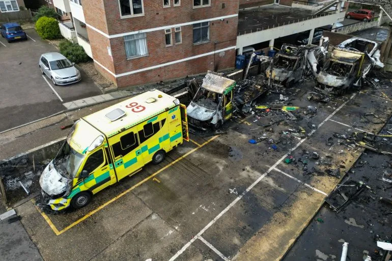 Three Suspects Held in UK Arson Attack on Jewish Charity Ambulances