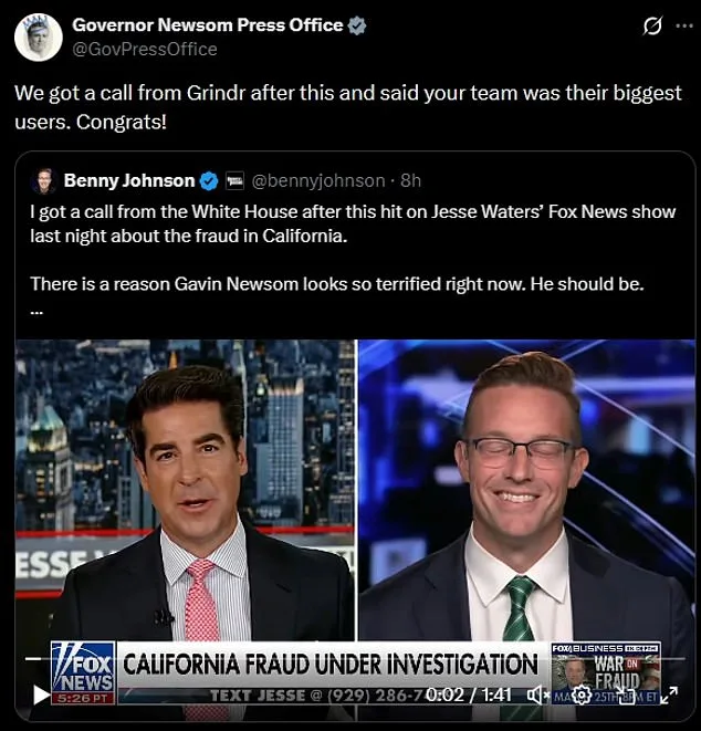 Newsom's office insults journalist after exposing California fraud.