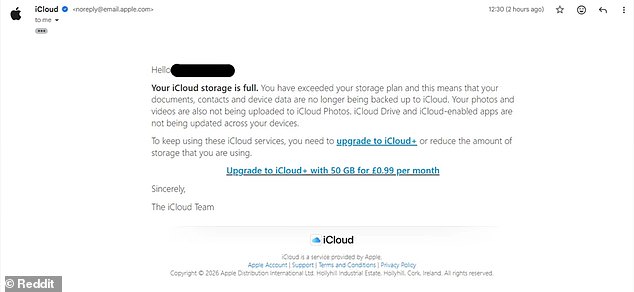 iCloud Storage Scam Threatens 1.8 Billion iPhone Users With Fake Upgrade Links