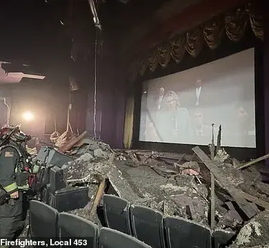 Movie Theater Ceiling Collapse: A Close Escape for Two