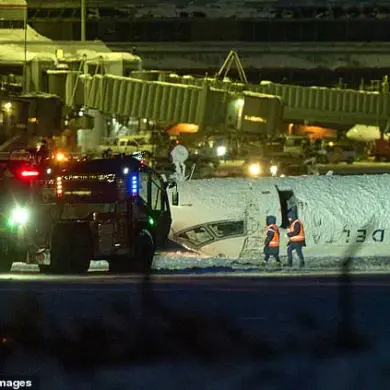 Shocking Video Captures Delta Air Lines Flight Crashing in Toronto