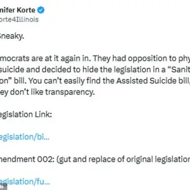 Late-Breaking: Illinois Legislature Faces Ethical Crisis as Assisted Suicide Amendment Controversially Tied to Food Safety Bill