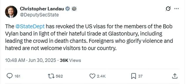 British Band Bob Vylan's US Tour Ends as Visas Revoked Following 'Death to the IDF' Chant at Glastonbury, Sparking Free Speech Debate