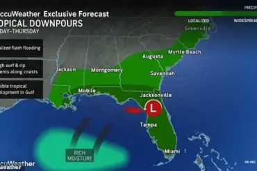 Potential Tropical System Brings Heavy Rain and Flooding Warning for Millions Along Florida Coast