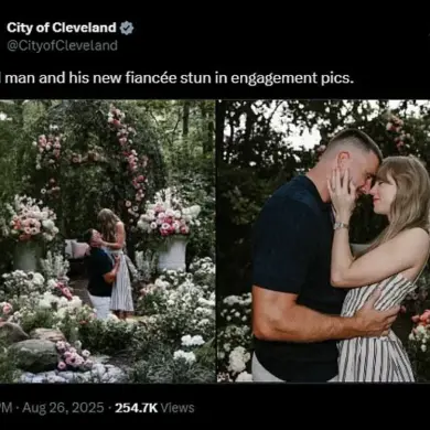 Cleveland Celebrates Travis Kelce's Engagement to Taylor Swift with Social Media Post