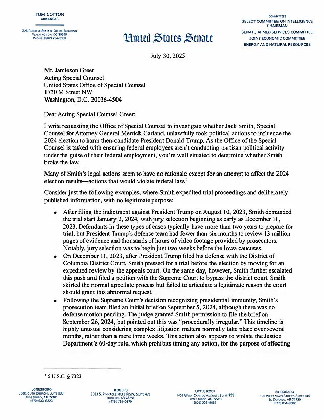 Office of Special Counsel Investigates Former Prosecutor Over Hatch Act Allegations in Post-Election Probe