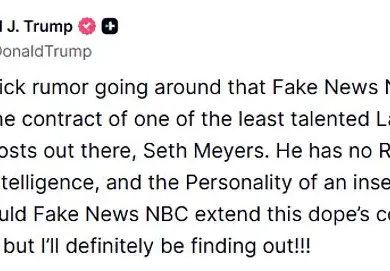 Trump Escalates Media War Amid Seth Meyers Contract Renewal Rumors as 2025 Begins