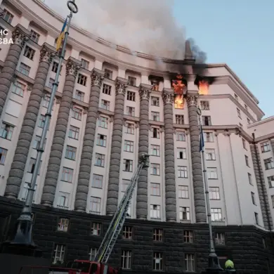 Ukraine's PM Confirms Drone Attack on Kyiv Government Building, Signaling Escalated Conflict